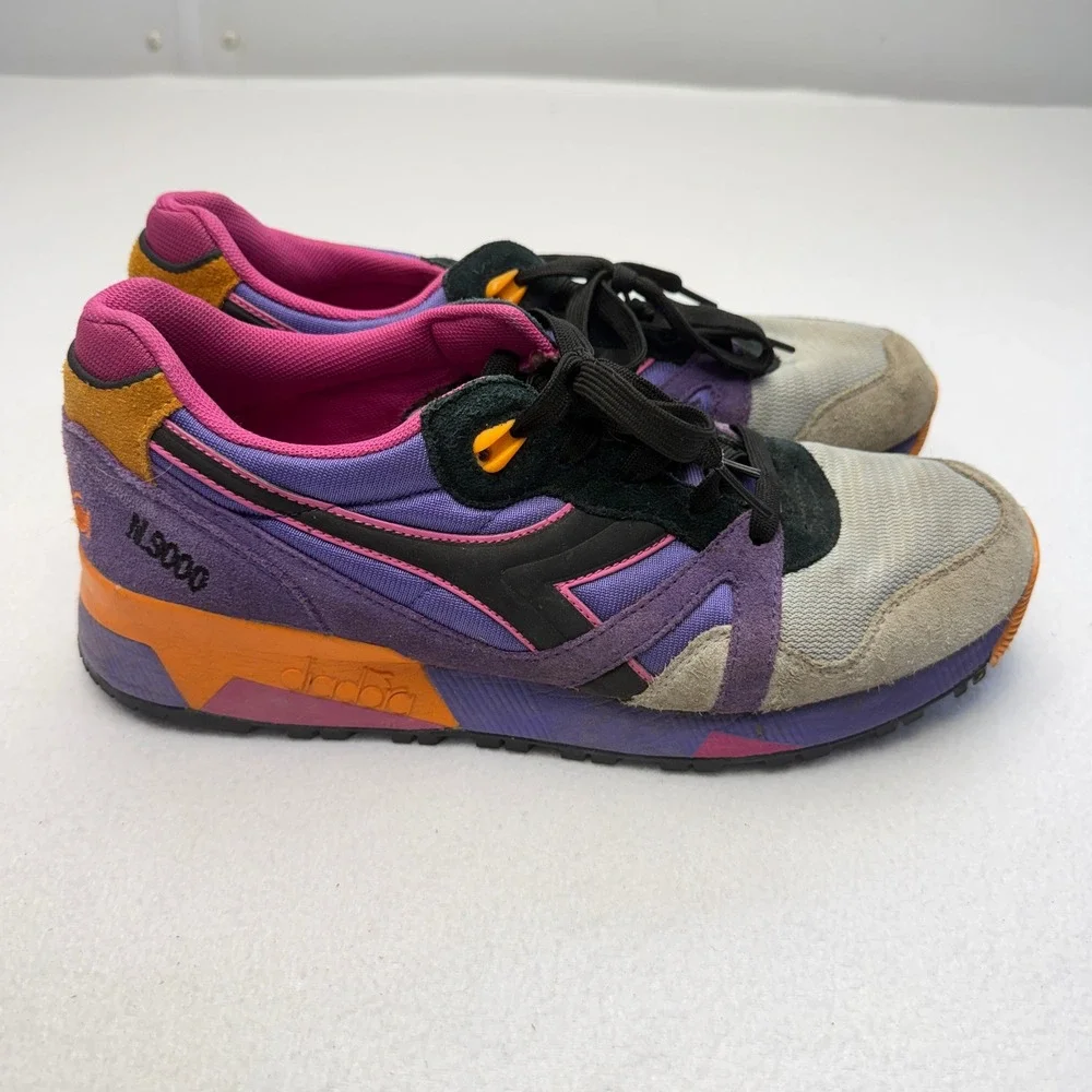 Diadora N9000 Mens Sneakers Purple Orange Magenta 501.160827-55246 Size 10